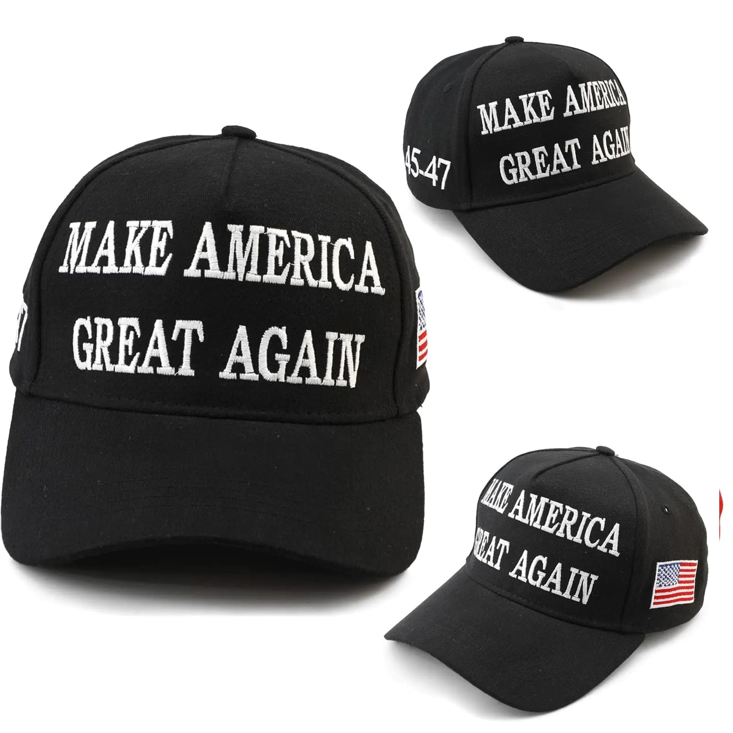 Trump 45-47 MAGA Hat Trump 2024 Hat Make America Great Again Hat Embroidered Adjustable Baseball Cap One Size Trump 2024 Red